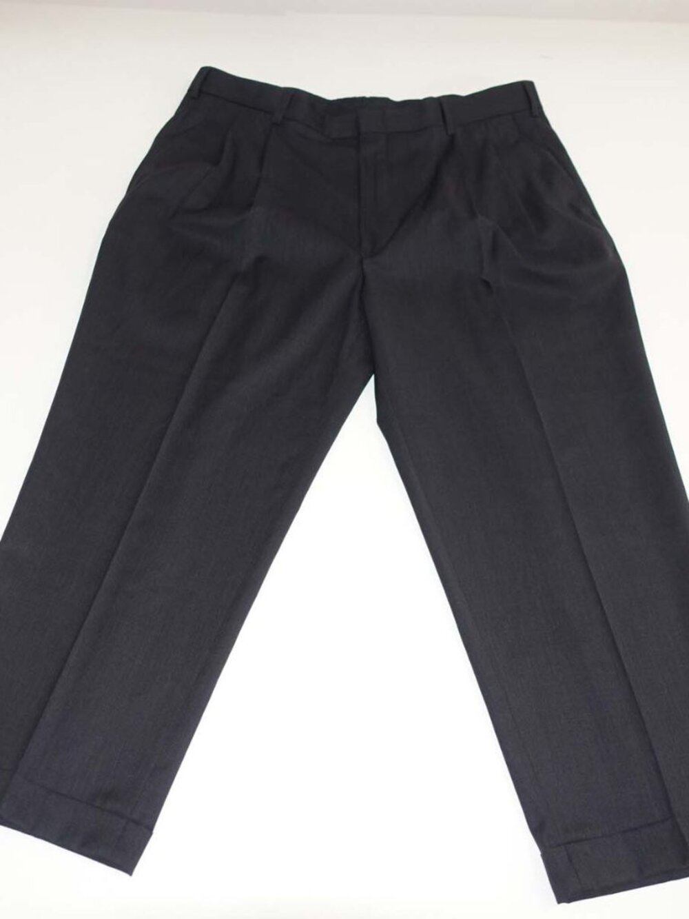Jos. A. Bank Men's Traveler's Dress Pants 38 x 25 Charcoal Gray Wool Slacks